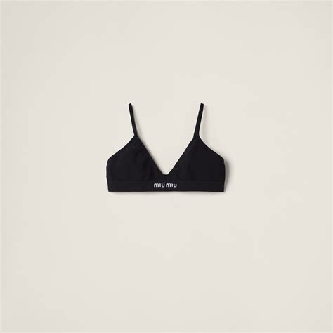 miu miu bra top|Black Satin Bra .